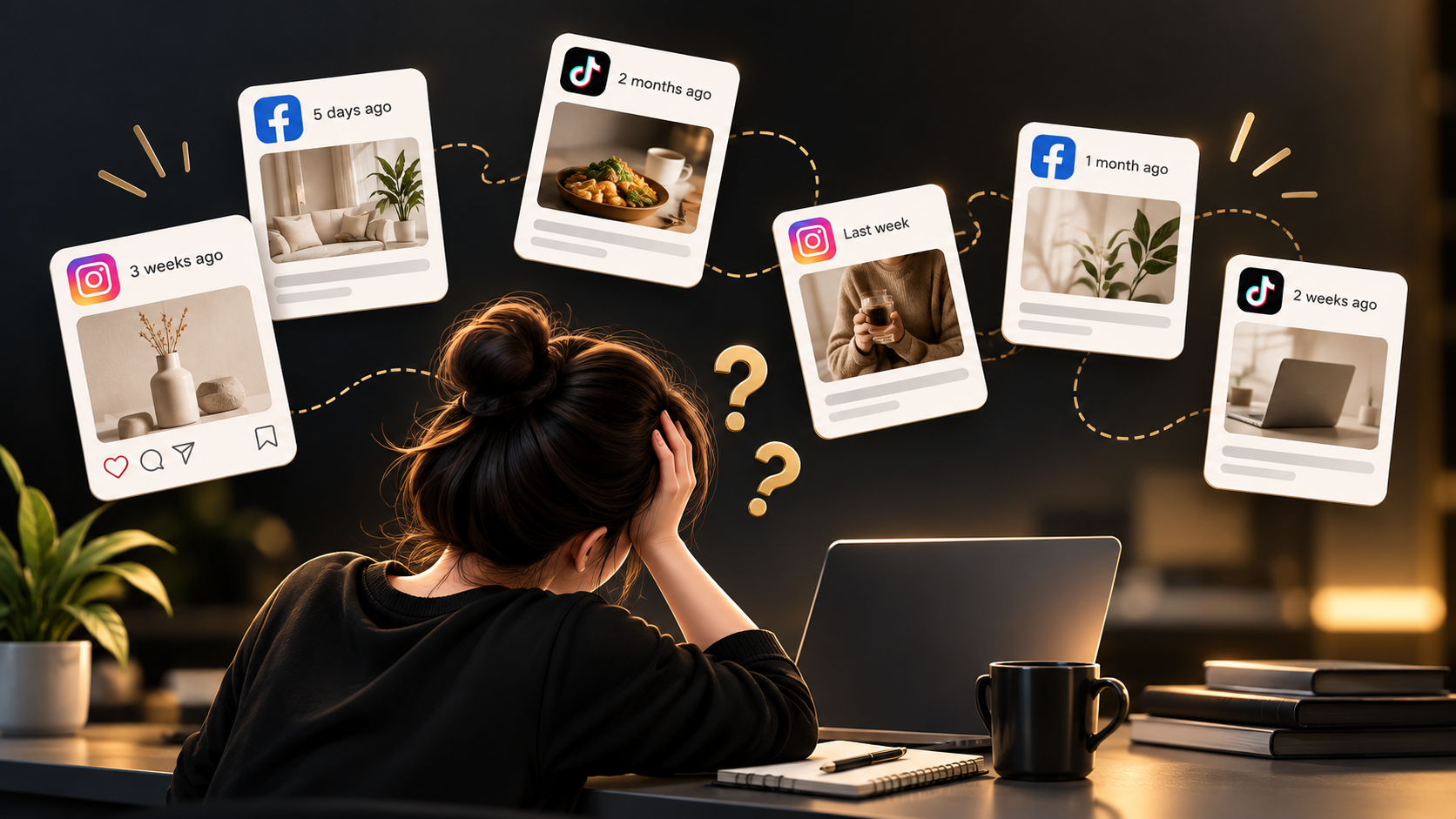 Person scrolling social media with no engagement